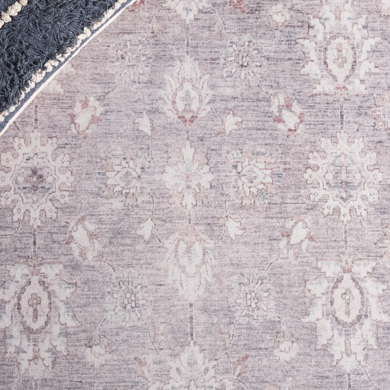 image:imageSafavieh Washable Rug Arizona Collection 8 x 10 Grey amp Ivory Slip Resistant amp Easy to Clean Ideal for Living Room Bedroom Home Office Dining Space ARZ197FGreyIvory