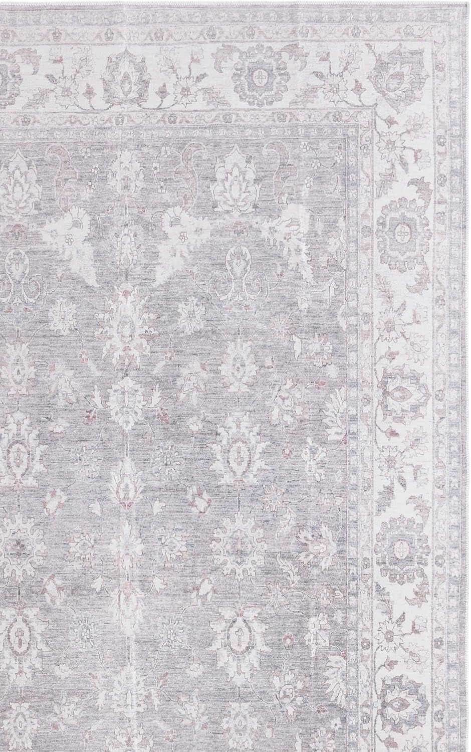 image:imageSafavieh Washable Rug Arizona Collection 8 x 10 Grey amp Ivory Slip Resistant amp Easy to Clean Ideal for Living Room Bedroom Home Office Dining Space ARZ197FGreyIvory