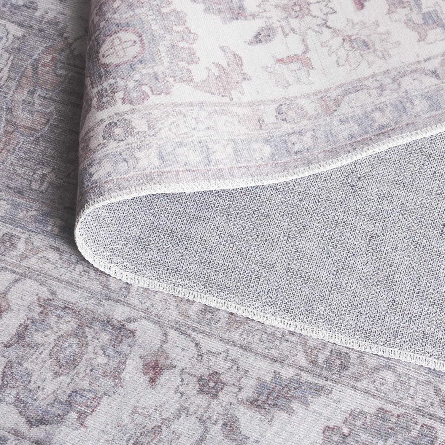image:imageSafavieh Washable Rug Arizona Collection 8 x 10 Grey amp Ivory Slip Resistant amp Easy to Clean Ideal for Living Room Bedroom Home Office Dining Space ARZ197FGreyIvory