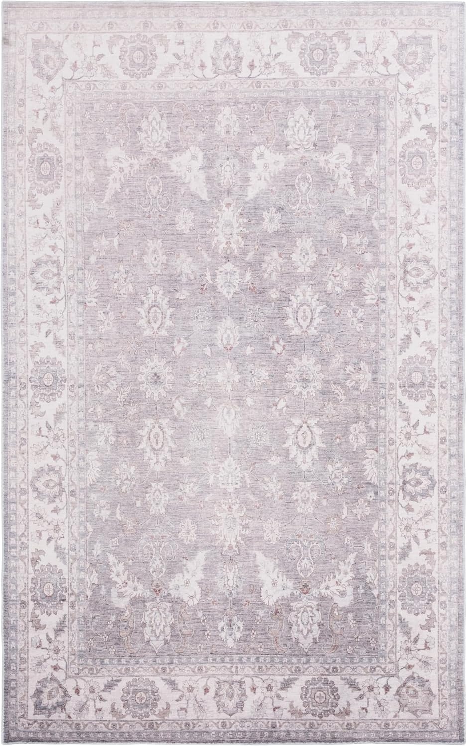 image:imageSafavieh Washable Rug Arizona Collection 8 x 10 Grey amp Ivory Slip Resistant amp Easy to Clean Ideal for Living Room Bedroom Home Office Dining Space ARZ197FGreyIvory