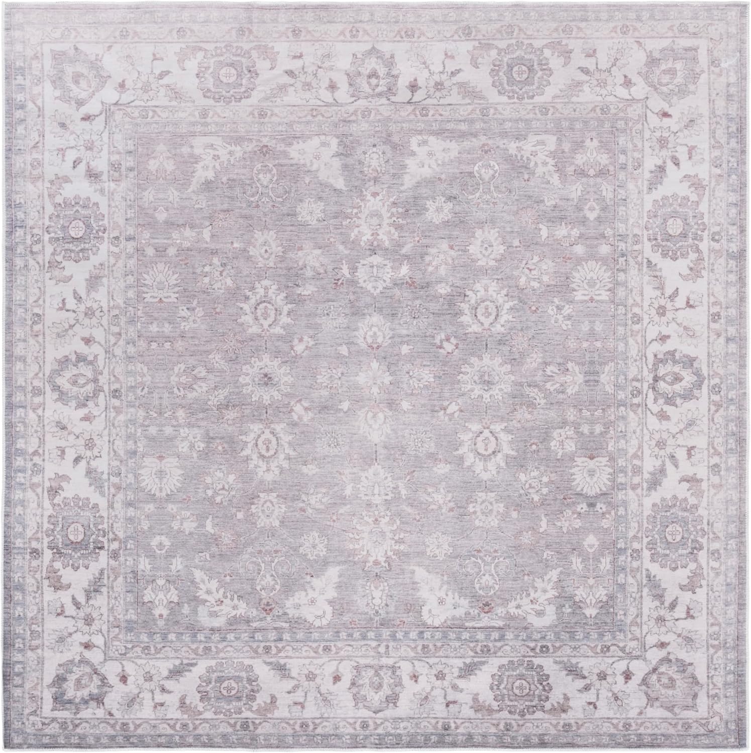 image:imageSafavieh Washable Rug Arizona Collection 8 x 10 Grey amp Ivory Slip Resistant amp Easy to Clean Ideal for Living Room Bedroom Home Office Dining Space ARZ197FGreyIvory
