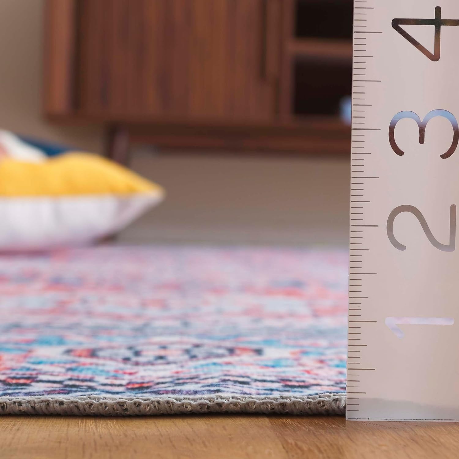 image:imageSafavieh Washable Rug Arizona Collection 8 x 10 Rust amp Grey Slip Resistant amp Easy to Clean Ideal for Living Room Bedroom Home Office Dining Space ARZ223QRustNavy
