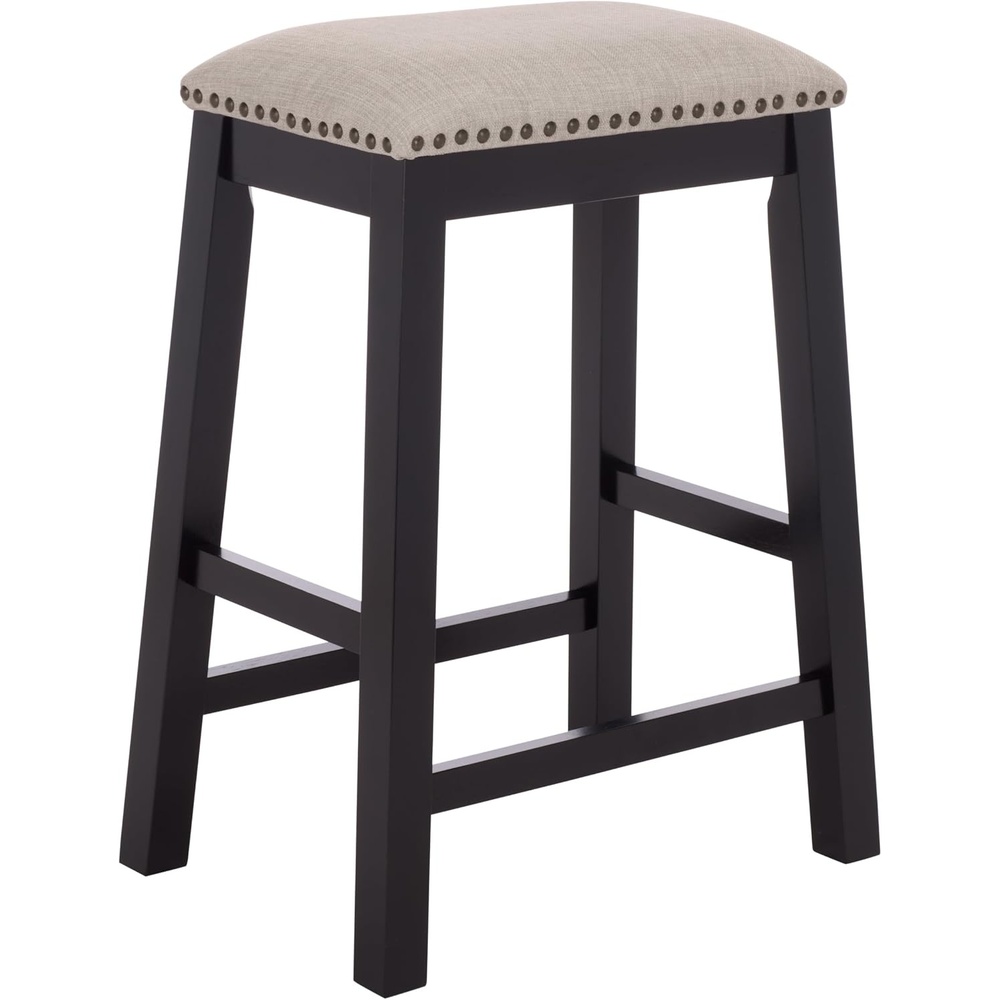 image:imageSAFAVIEH Home Collection Aero White 25inch Counter Stool Set of 2GreyBlack