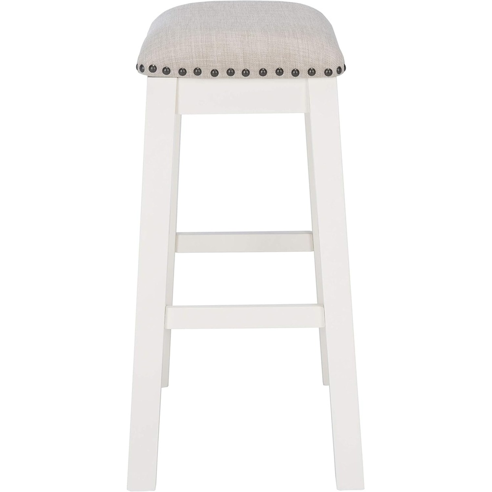 image:imageSAFAVIEH Home Collection Aero White 25inch Counter Stool Set of 2GreyWhite