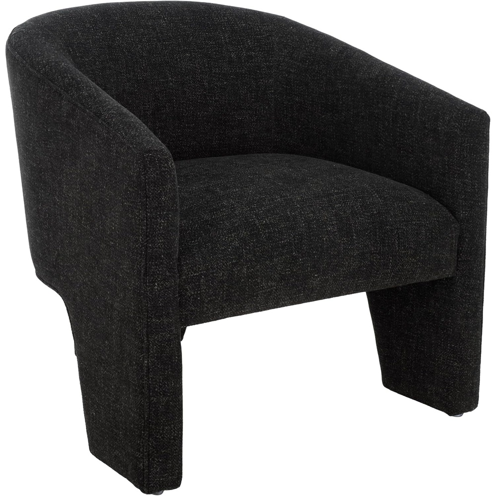 image:imageSAFAVIEH Home Collection Lahela Modern Cream Barrel Back Accent Chair Fully AssembledBlack
