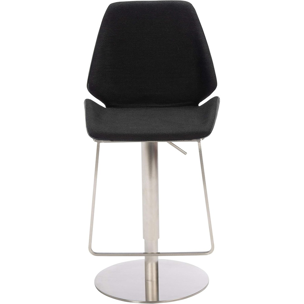 image:imageSAFAVIEH Home Collection Pierro Black Faux LeatherGold Adjustable Gas Lift Bar StoolBlack Brushed Nickle