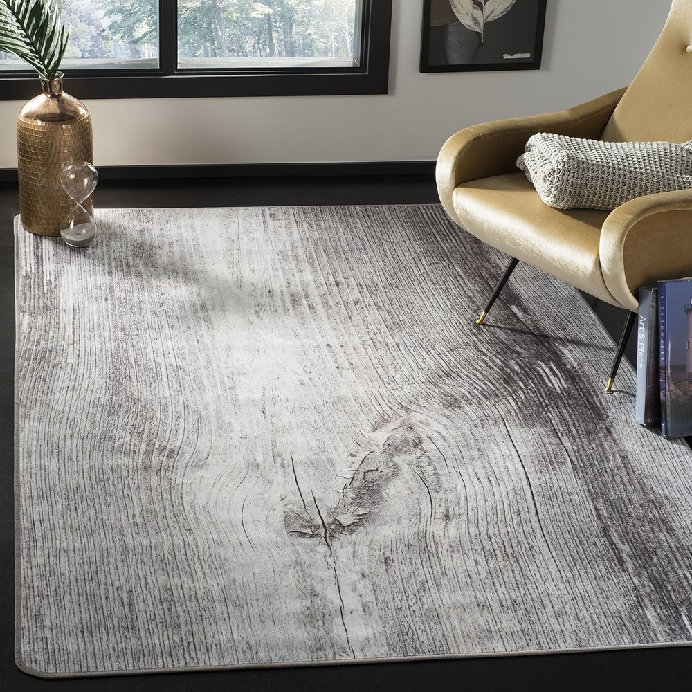 image:imageSAFAVIEH Washable Rug Daytona Collection 3 x 5 Ivory amp Grey NonShedding amp Easy to Clean Slip Resistant Ideal for Living Room Bedroom Kids Room DAY116AIvoryGrey