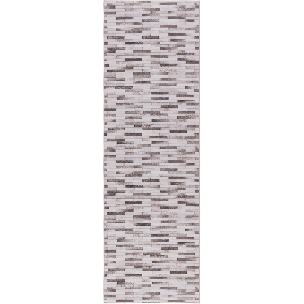 image:imageSAFAVIEH Washable Rug Faux Hide Collection 5 x 8 Beige amp Brown Slip Resistant Western Rustic Decor Printed Pattern Ideal for Living Room Bedroom Home Office Dining Space FAH500BBeigeBrown