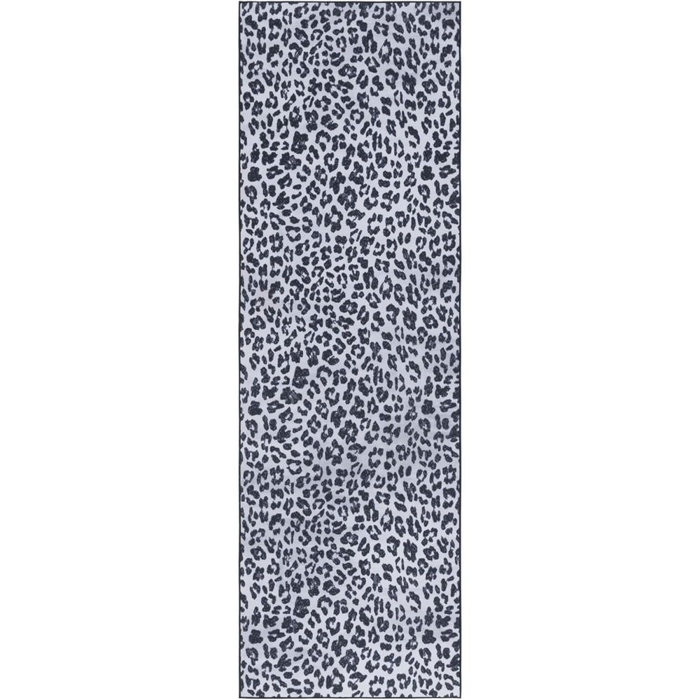 image:imageSAFAVIEH Washable Rug Faux Hide Collection 5 x 8 Ivory amp Black Slip Resistant Printed Leopard Pattern Ideal for Living Room Bedroom Home Office Dining Space FAH505AIvoryBlack