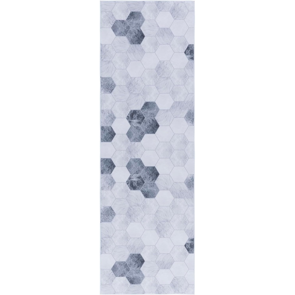 image:imageSAFAVIEH Washable Rug Faux Hide Collection 5 x 8 Ivory amp Grey Slip Resistant Modern Printed Pattern Ideal for Living Room Bedroom Home Office Dining Space FAH546AIvoryGrey