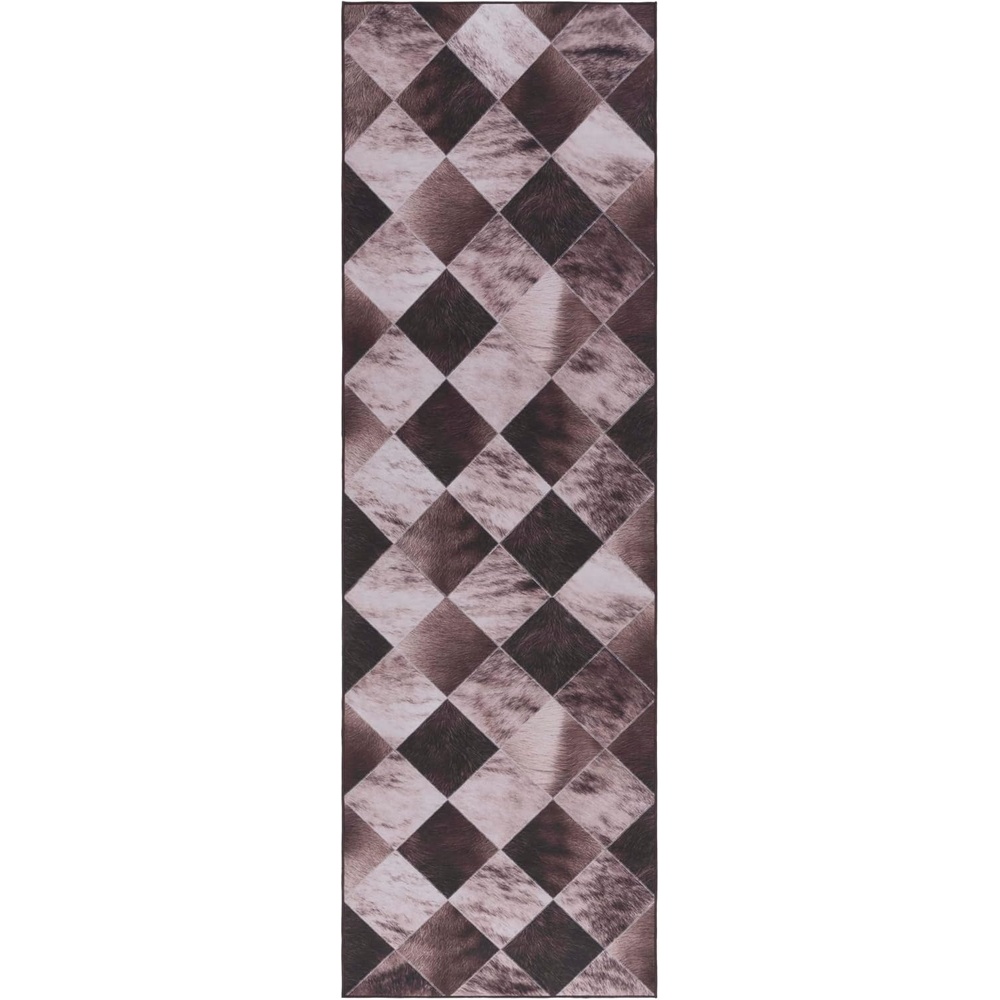 image:imageSAFAVIEH Washable Rug Faux Hide Collection 5 x 8 Light Brown amp Brown Slip Resistant Western Rustic Decor Printed Pattern Ideal for Living Room Bedroom Home Office Dining Space FAH535SLight BrownBrown