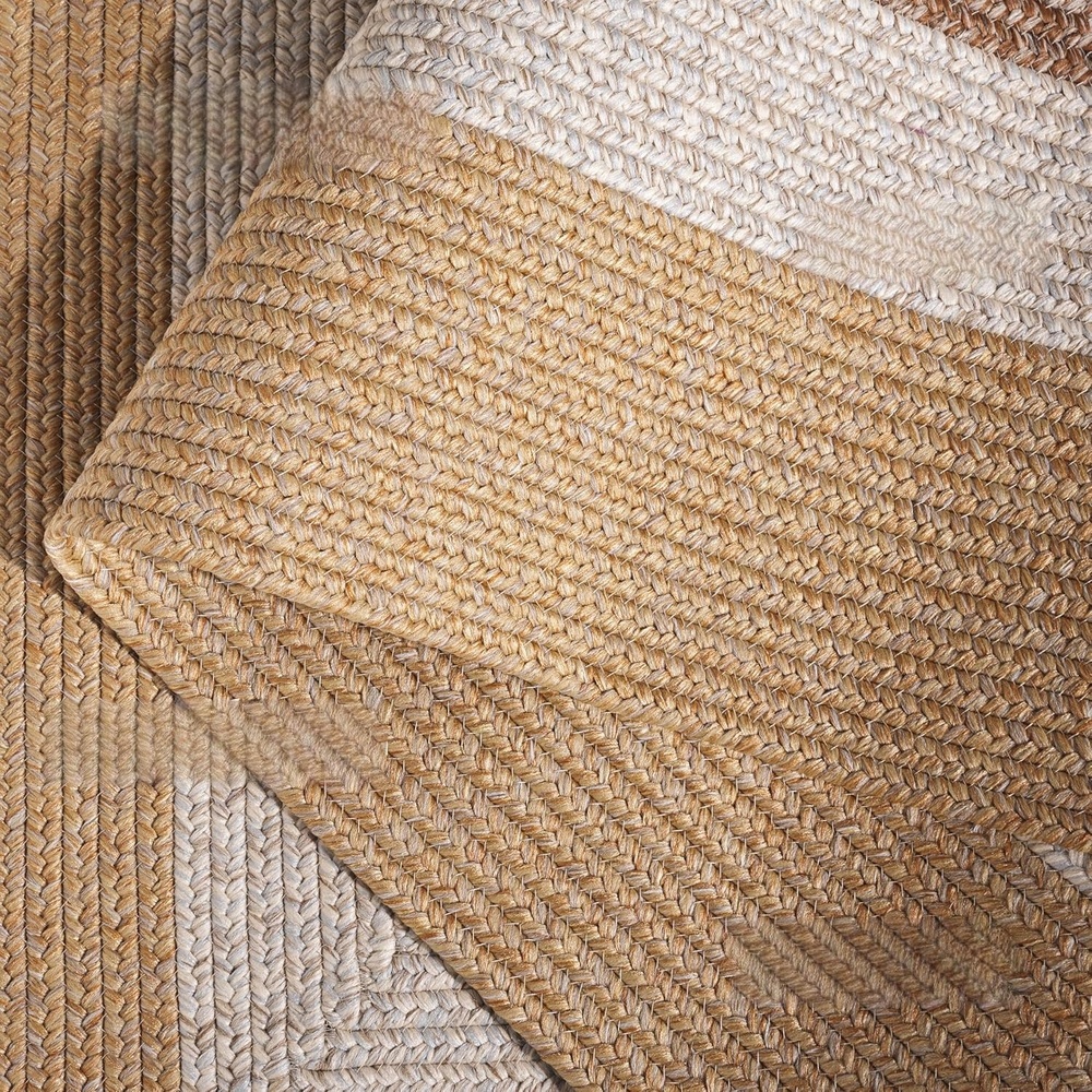 image:imageSAFAVIEH Washable Rug Outdoor Braided Collection 6 x 9 Oval Brown amp Light Brown Handmade amp Reversible NonShedding amp Easy to Clean Ideal for Patio Backyard Mudroom BRD318SBrownLight Brown