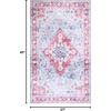 Martha Stewart x SAFAVIEH Machine Washable Area Rug Collection – 5′ x 7′, Red & Blue, Slip Resistant & Easy Cleaning, Ideal for Ideal for Living Room, Bedroom, Dining Space (MSRW148M)(Red/Blue)