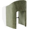 SAFAVIEH Couture Collection – Kagan Taupe Chenille 31 Inch Bar Stool, Upholstered Bar-Height Seating with Curved Back, Fully Assembled (SFV4858D)(Olive Green)