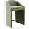 SAFAVIEH Couture Collection – Kagan Taupe Chenille 31 Inch Bar Stool, Upholstered Bar-Height Seating with Curved Back, Fully Assembled (SFV4858D)(Olive Green)