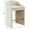 SAFAVIEH Couture Collection – Kagan Taupe Chenille 31 Inch Bar Stool, Upholstered Bar-Height Seating with Curved Back, Fully Assembled (SFV4858D)(Taupe)