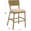 SAFAVIEH Couture Collection – Rosemarie Woven Seagrass Counter Stool, 25-Inch Seat Height, Cushioned Counter-Height Bar Stool for Kitchen Island, Coastal Natural Style (CWK2035A)(Natural/Beige)