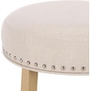 SAFAVIEH Furniture – Amato 26-Inch Counter Stool – Grey Linen & Black Legs – Solid Wood – Ideal for Kitchen, Dining Room (BST5600B)(Cream/Natural)
