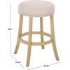 SAFAVIEH Furniture – Amato 26-Inch Counter Stool – Grey Linen & Black Legs – Solid Wood – Ideal for Kitchen, Dining Room (BST5600B)(Cream/Natural)