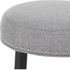 SAFAVIEH Furniture – Amato 26-Inch Counter Stool – Grey Linen & Black Legs – Solid Wood – Ideal for Kitchen, Dining Room (BST5600B)(Grey/Black)