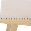 SAFAVIEH Furniture – Minato 26-Inch Counter Stool – Grey Linen & Black Legs – Solid Wood – Ideal for Kitchen, Dining Room (BST5601B)(Cream/Natural)