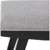 SAFAVIEH Furniture – Minato 26-Inch Counter Stool – Grey Linen & Black Legs – Solid Wood – Ideal for Kitchen, Dining Room (BST5601B)(Grey/Black)