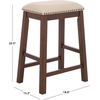 SAFAVIEH Home Collection Aero White 25-inch Counter Stool (Set of 2)(Creme/Brown)