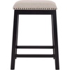 SAFAVIEH Home Collection Aero White 25-inch Counter Stool (Set of 2)(Grey/Black)