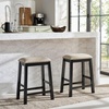 SAFAVIEH Home Collection Aero White 25-inch Counter Stool (Set of 2)(Grey/Black)