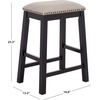 SAFAVIEH Home Collection Aero White 25-inch Counter Stool (Set of 2)(Grey/Black)