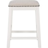 SAFAVIEH Home Collection Aero White 25-inch Counter Stool (Set of 2)(Grey/White)