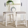 SAFAVIEH Home Collection Aero White 25-inch Counter Stool (Set of 2)(Grey/White)