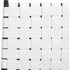 SAFAVIEH Home Collection Bahari White Woven Leather/Black 26-inch Kitchen Island Breakfast Nook Counter Stool (Fully Assembled)(White/Black)