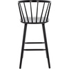 SAFAVIEH Home Collection Blanchard Farmhouse Natural/White Solid Wood Windsor Spindle 29-inch Seat Height Bar Stool Set of 2(Black)