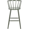SAFAVIEH Home Collection Blanchard Farmhouse Natural/White Solid Wood Windsor Spindle 29-inch Seat Height Bar Stool Set of 2(Dusty Green)