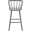 SAFAVIEH Home Collection Blanchard Farmhouse Natural/White Solid Wood Windsor Spindle 29-inch Seat Height Bar Stool Set of 2(Grey)