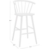 SAFAVIEH Home Collection Blanchard Farmhouse Natural/White Solid Wood Windsor Spindle 29-inch Seat Height Bar Stool Set of 2(White)