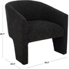 SAFAVIEH Home Collection Lahela Modern Cream Barrel Back Accent Chair (Fully Assembled)(Black)