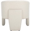 SAFAVIEH Home Collection Lahela Modern Cream Barrel Back Accent Chair (Fully Assembled)(Cream)