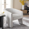 SAFAVIEH Home Collection Lahela Modern Cream Barrel Back Accent Chair (Fully Assembled)(Cream)