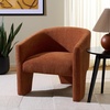 SAFAVIEH Home Collection Lahela Modern Cream Barrel Back Accent Chair (Fully Assembled)(Terracotta)