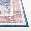 SAFAVIEH Washable Rug Arizona Collection – 8′ x 10′, Blue & Beige, Slip Resistant & Easy to Clean, Ideal for Living Room, Bedroom, Home Office, Dining Space (ARZ523M)(Rust/Dark Blue)