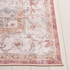 SAFAVIEH Washable Rug Arizona Collection – 8′ x 10′, Blue & Beige, Slip Resistant & Easy to Clean, Ideal for Living Room, Bedroom, Home Office, Dining Space (ARZ523M)(Beige/Rust)