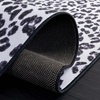 SAFAVIEH Washable Rug Faux Hide Collection – 5′ x 8′, Ivory & Black, Slip Resistant, Printed Leopard Pattern, Ideal for Living Room, Bedroom, Home Office, Dining Space (FAH505A)(Ivory/Black)