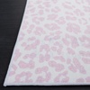 SAFAVIEH Washable Rug Faux Hide Collection – 5′ x 8′, Ivory & Black, Slip Resistant, Printed Leopard Pattern, Ideal for Living Room, Bedroom, Home Office, Dining Space (FAH505A)(Ivory/Pink)