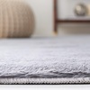 SAFAVIEH Washable Rug Faux Rabbit Fur Shag Collection – 5′ x 7′, Beige, Slip Resistant & Easy Cleaning, Ideal for Living Room, Bedroom, Kids Playroom, Nursery, Dining Space (FRF500B)(Light Grey)