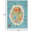 SAFAVIEH Washable Rug Kids Playhouse Collection – 3’3″ x 5’3″, Blue & Green, Slip Resistant & Easy to Clean, Ideal for Kids Room, Playroom, Nursery, Boys & Girls Room (KPH202M)(Blue/Green)