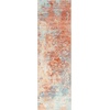 SAFAVIEH Washable Rug Malibu Collection – 5′ x 8′, Beige & Turquoise, Slip Resistant & Easy Cleaning, Ideal for Living Room, Bedroom, Home Office, Nursery, Kids Playroom, Dining Space (MBU943B)(Rust/Aqua)