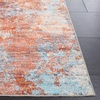 SAFAVIEH Washable Rug Malibu Collection – 5′ x 8′, Beige & Turquoise, Slip Resistant & Easy Cleaning, Ideal for Living Room, Bedroom, Home Office, Nursery, Kids Playroom, Dining Space (MBU943B)(Rust/Aqua)