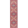 SAFAVIEH Washable Rug Orlando Collection – 5′ x 7’6″, Red & Beige, Non-Shedding & Easy to Clean, Ideal for Living Room, Bedroom, Dining Space (ORL758Q)(Red/Beige)
